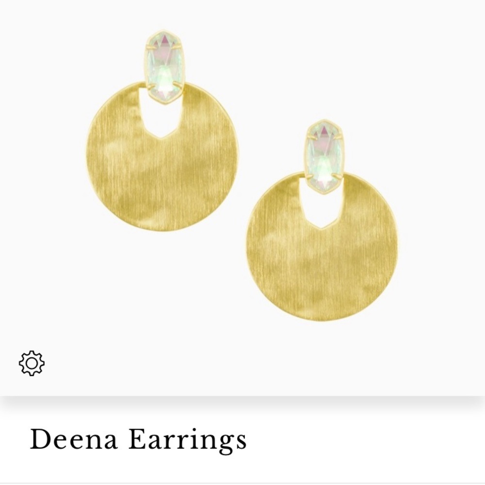 Deena- Gold Kendra Scott Hoops with Dichroic glass